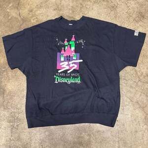 Vintage 1990 Disneyland 35 Years Of Magic Sweatshirt Black XL Artex Made In USA